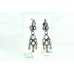 Earrings Silver 925 Sterling Dangle Drop Women Crystal Traditional Handmade B585